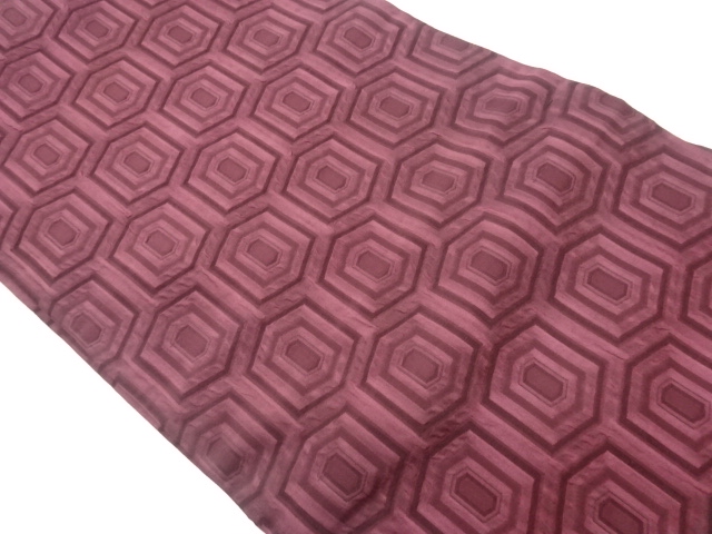 JAPANESE HIRAKI NAGOYA OBI / MATELASSE / WOVEN KIKKO PATTERN